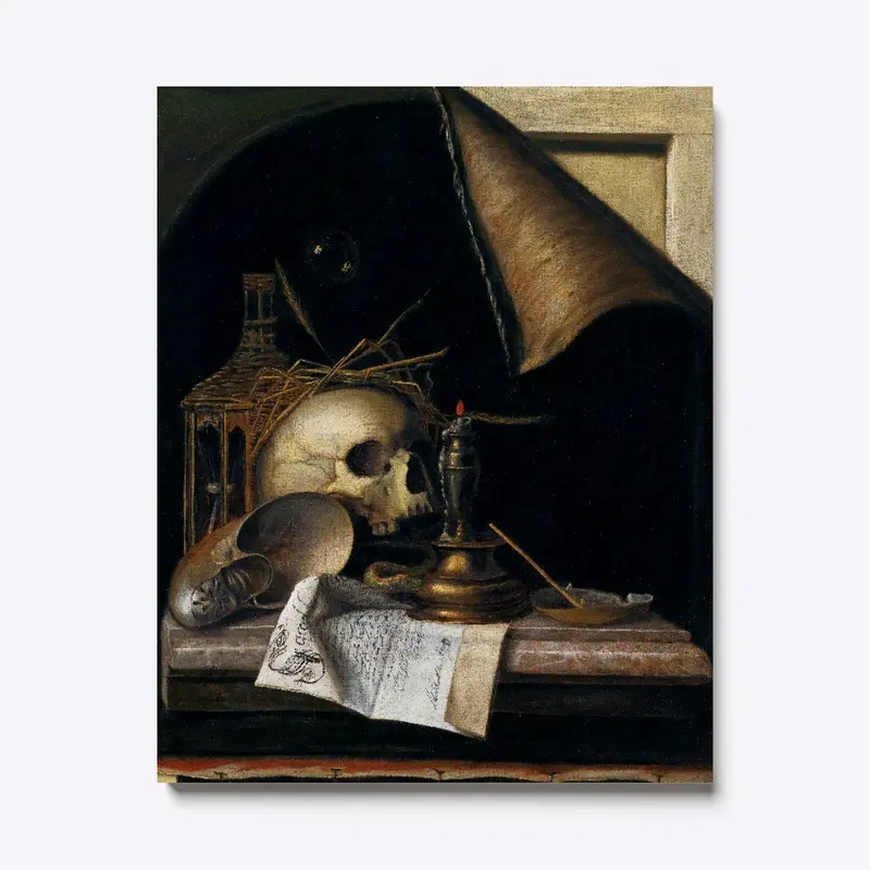 Vanitas Still Life on Canvas