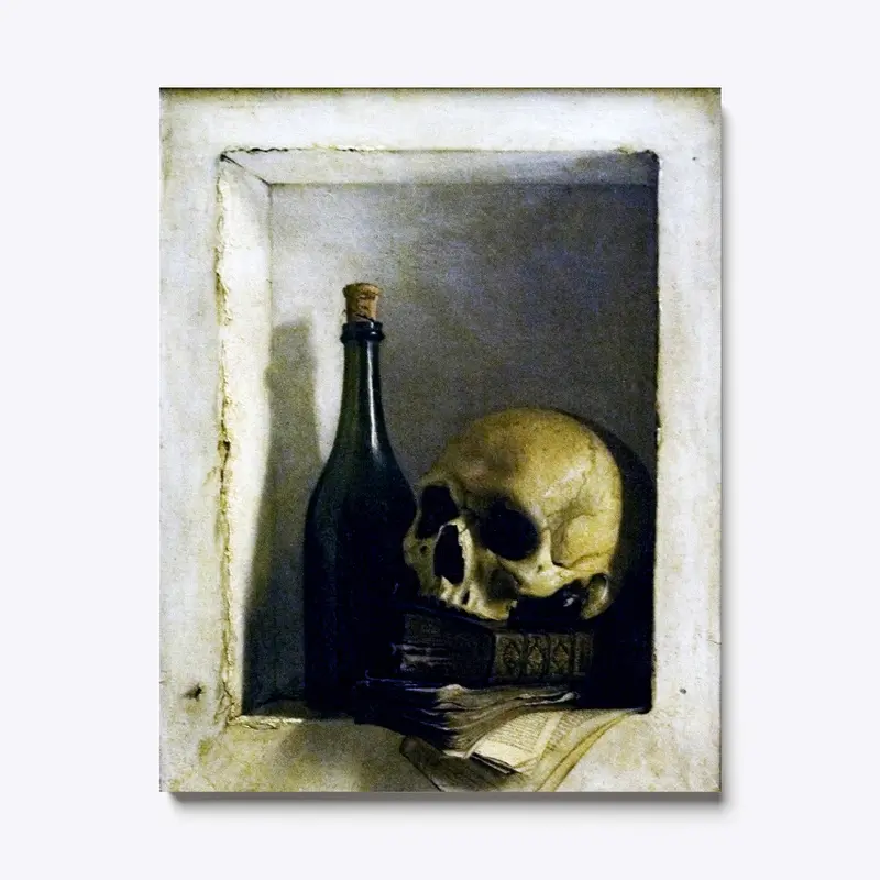 Allegory with Skull on Canvas